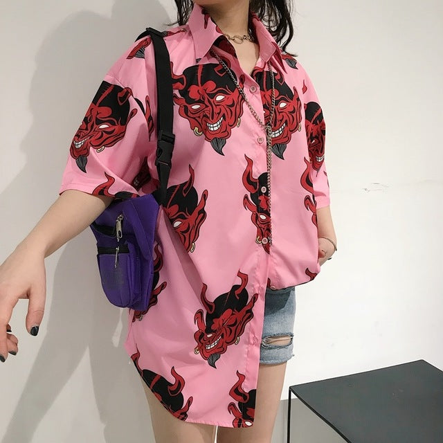 Harajuku Shirt blusas Female ulzzang long sleeve