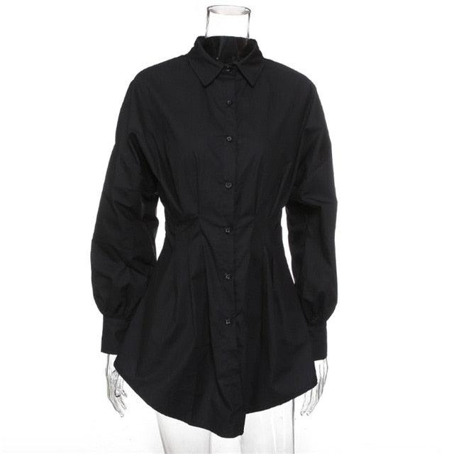 2019 autumn new Fashion Women Blouse Shirt Dress