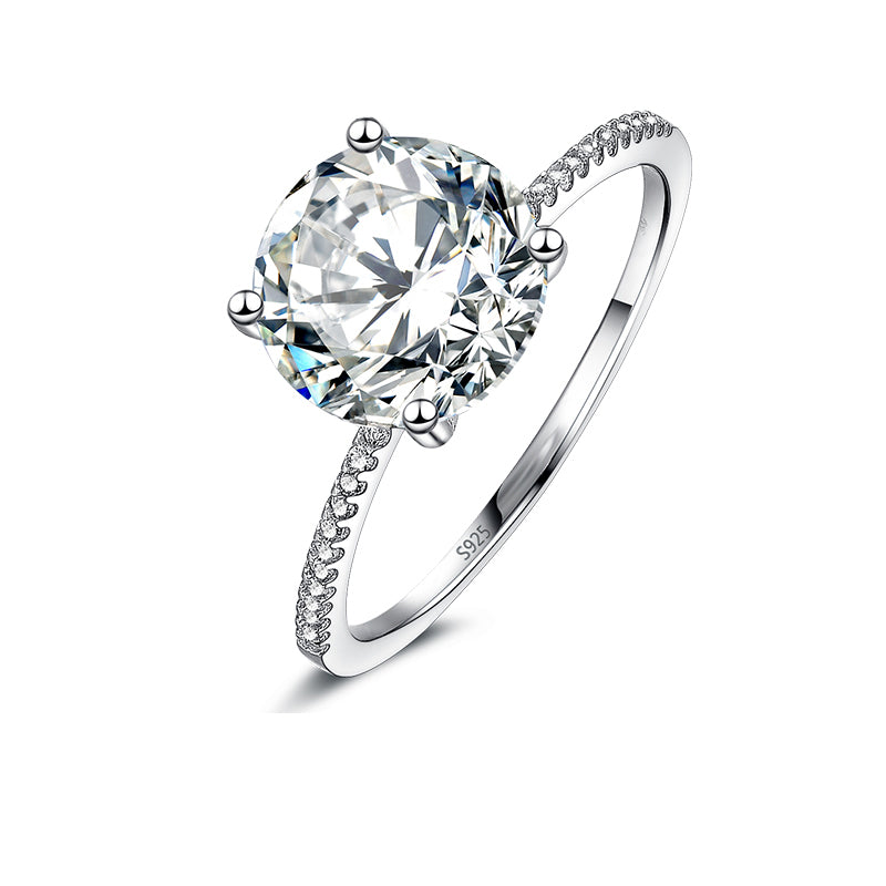 LESF 3 Carat Wedding Rings Round Cut Fashion