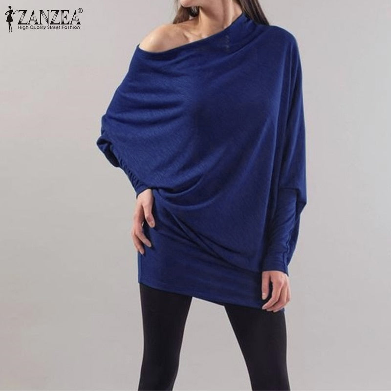 ZANZEA Women's Blouse Ladies Sexy Off Shoulder