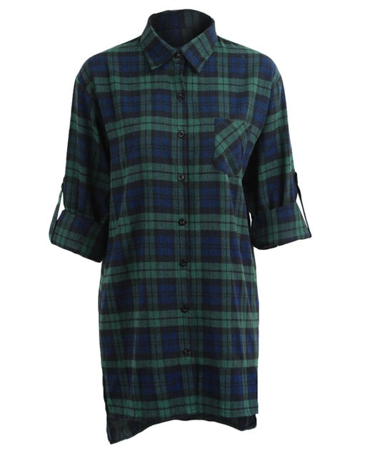 3XL 4XL 5XL Plus Size Autumn Tops Plaid Shirts