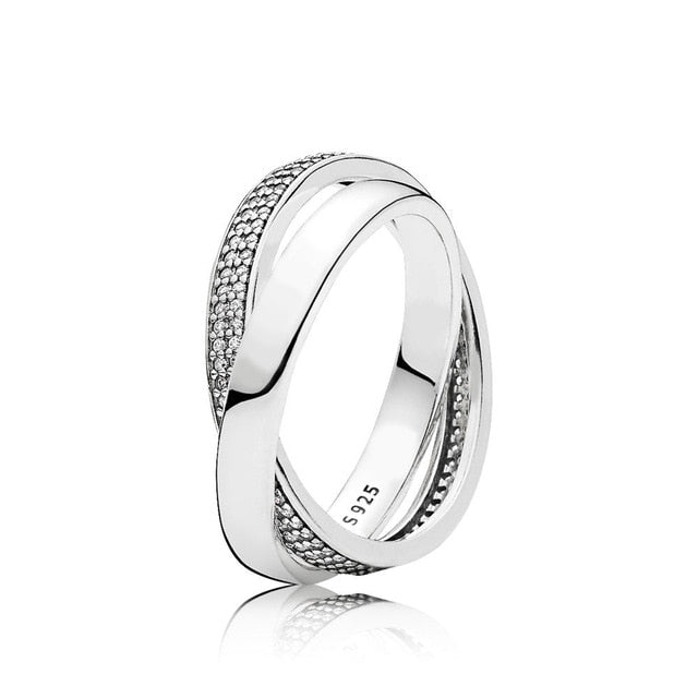 1 Pcs For Women 925 Sterling Silver Rings Rose Gold
