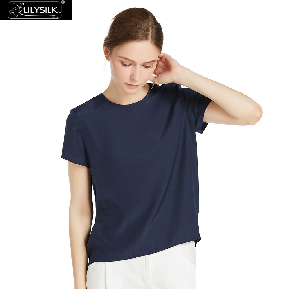 LilySilk Silk Blouse Women Top Shirt Short Sleeve