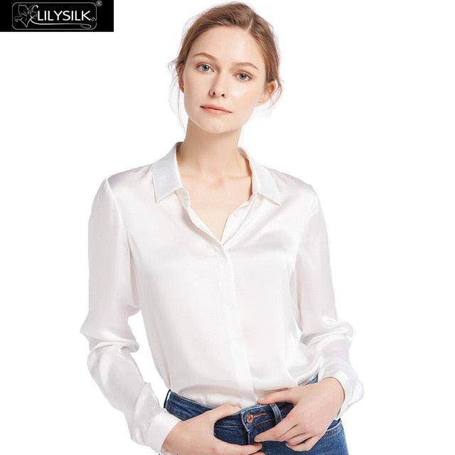 LilySilk Pure Silk Shirts Blouse Women