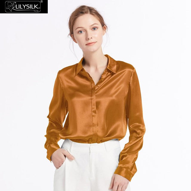LilySilk Pure Silk Shirts Blouse Women