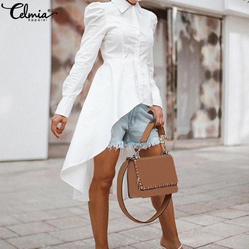 Stylish Tunic Tops Celmia 2019 Autumn Women