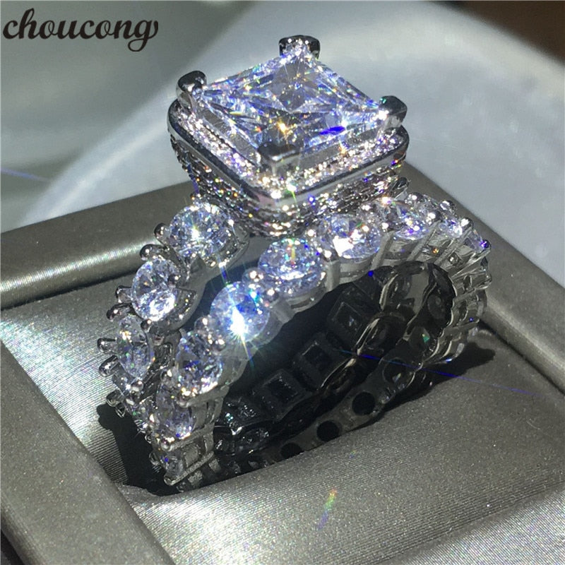 choucong Vintage ring Pave setting 5A zircon Cz