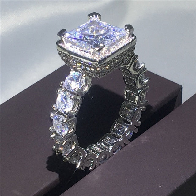 choucong Vintage ring Pave setting 5A zircon Cz