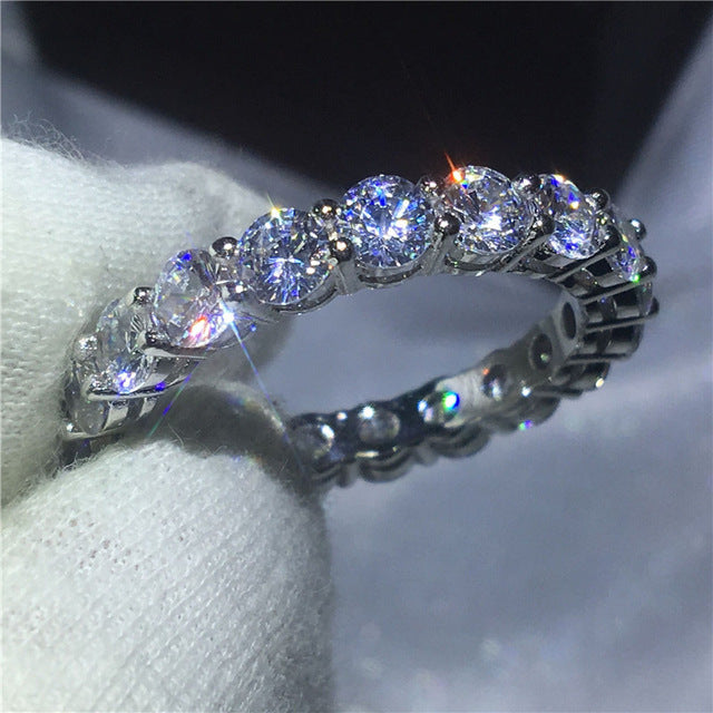 choucong Vintage ring Pave setting 5A zircon Cz