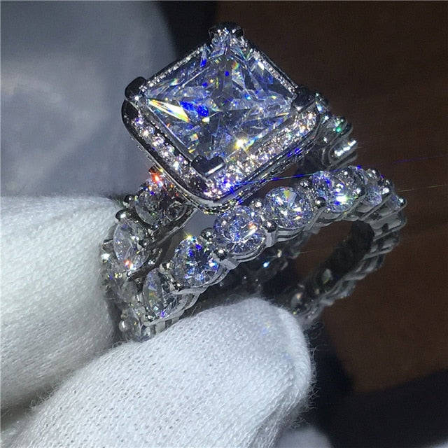 choucong Vintage ring Pave setting 5A zircon Cz