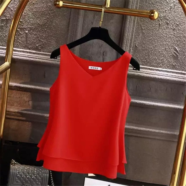 2019 Fashion Brand Women's blouse Summer sleeveless