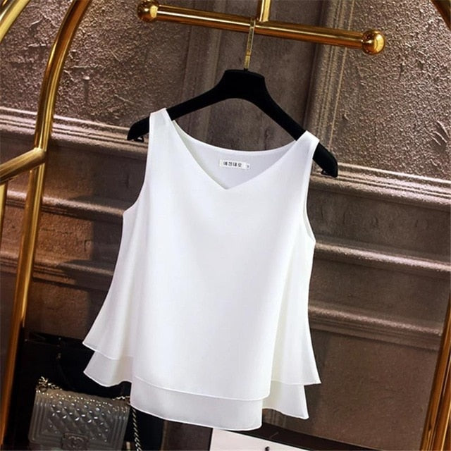2019 Fashion Brand Women's blouse Summer sleeveless
