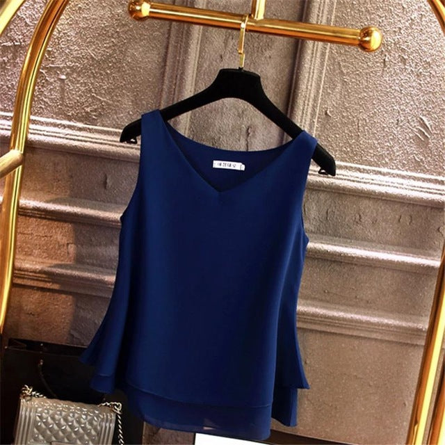 2019 Fashion Brand Women's blouse Summer sleeveless