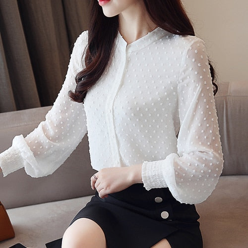 fashion woman blouses 2019 spring long sleeve women