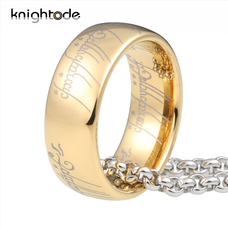 Gold Color Tungsten Lord Of Rings Men Women